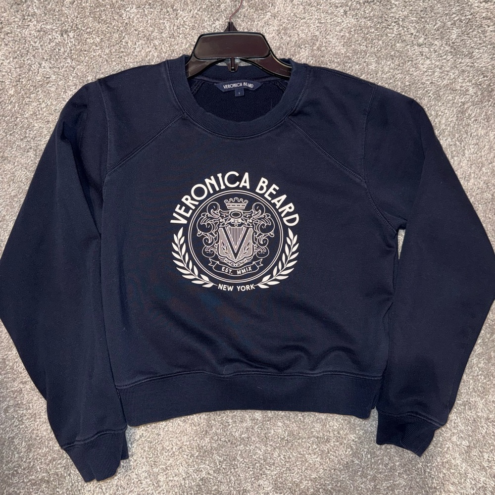Veronica’ Beard CrewNeck Graphic Sweatshirt Navy